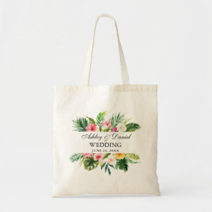 Tote Bag Aquarelle Mariage floral tropical