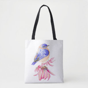Tote Bag Aquarelle Merlebleu de l'Ouest Art pour le