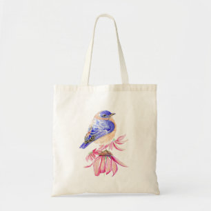 Tote Bag Aquarelle Merlebleu de l'Ouest Art pour le