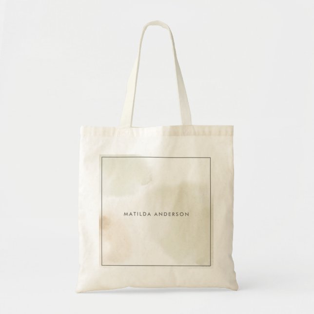 Tote Bag Aquarelle minimum abstrait naturel élégant (Devant)