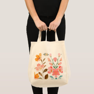 Tote Bag Aquarelle moderne élégante rose