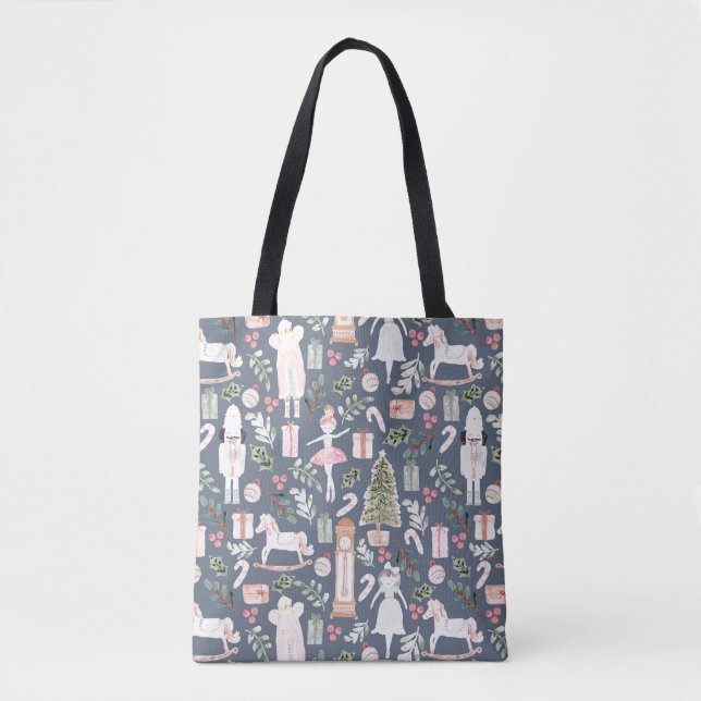 Tote Bag Aquarelle moderne Nutcracker (Devant)