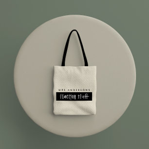 Tote Bag Aquarelle moderne petit budget enseignant cadeau f