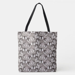 Tote Bag Aquarelle Motif de pingouin bébé