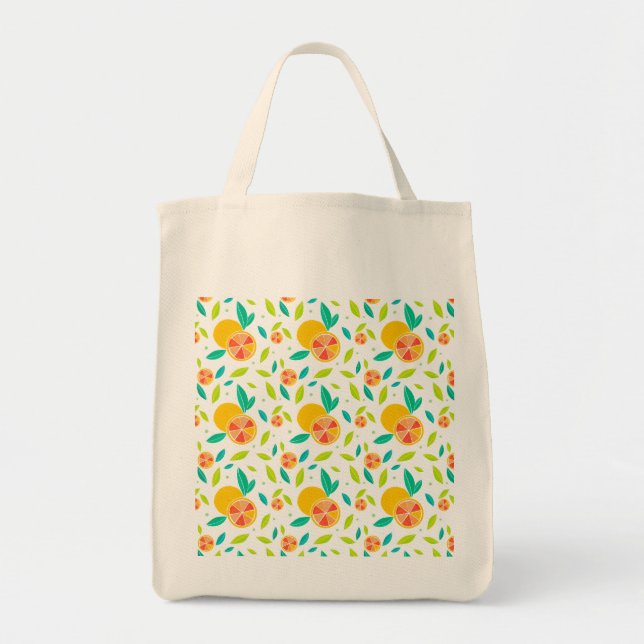 Tote Bag Aquarelle Motif Oranges sucrées (Devant)