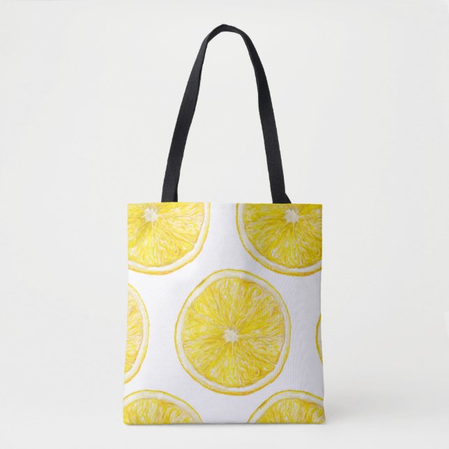 Tote Bag Aquarelle motif transparent avec tranche mûre (Devant)