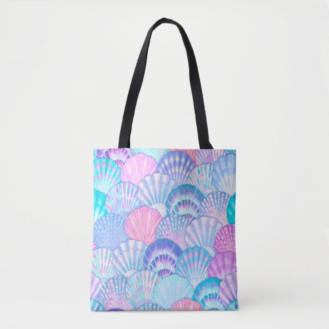Tote Bag Aquarelle motif transparent. Main dessinée  (Devant)