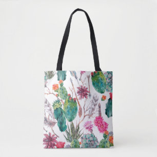 Tote Bag Aquarelle naturelle vintage exotique motif transpa