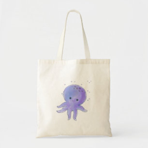 Tote Bag Aquarelle octopique violette claire