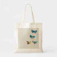 Aquarelle papillons bleus vintages. Odilon Redon