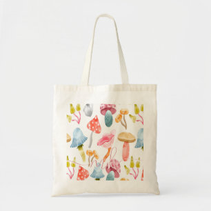 Tote Bag Aquarelle Pastel Champignons