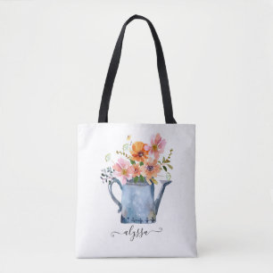 Tote Bag Aquarelle peinte à la main Floral