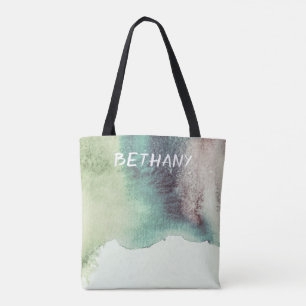 Tote Bag aquarelle personnalisée élégante fourre-tout perso