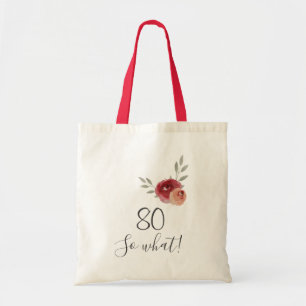 Tote Bag Aquarelle positive Roses Floral 80e anniversaire