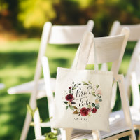 Aquarelle Rose Bourgogne Floral Wreath Bride Tribu