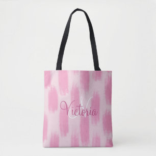 Tote Bag Aquarelle rose customisée Abstraite moderne tendan