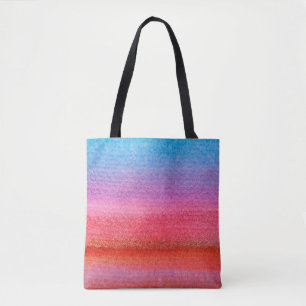 Tote Bag Aquarelle - Rouge et Bleu