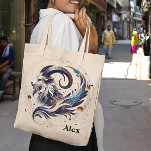 Tote Bag Aquarelle tendance Capricorne Design Zodiac