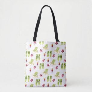 Tote Bag Aquarelle transparente motif été petit