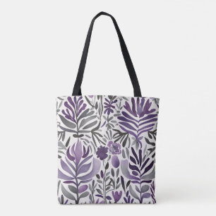 Tote Bag Aquarelle violette Plante