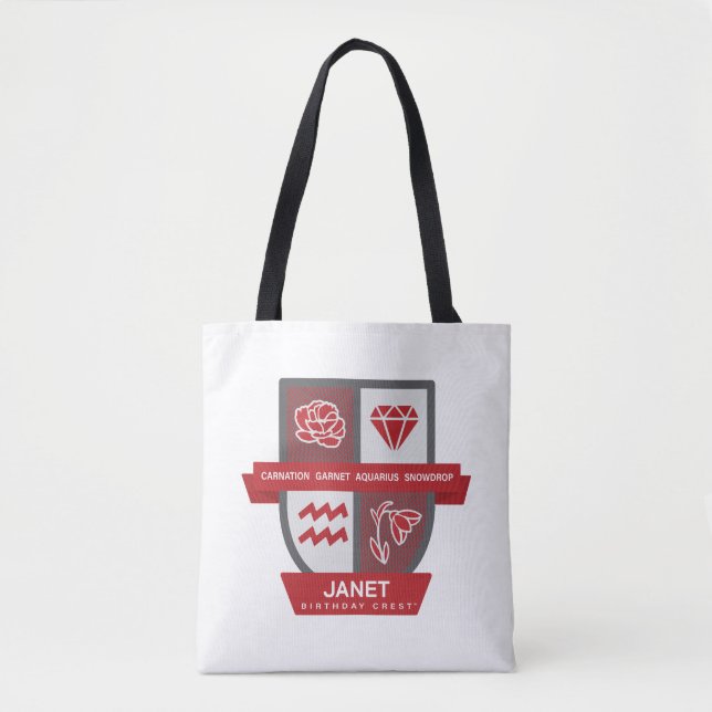 Tote Bag Aquarius Birthday Crest™ for January 20-31 (Devant)
