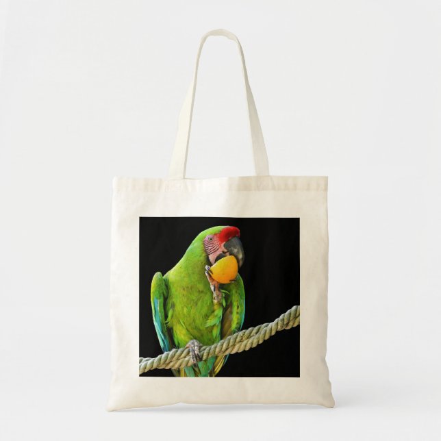 Tote Bag Ara Militaris Green Parrot (Devant)