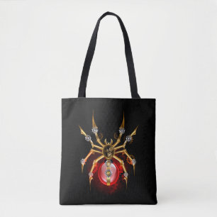 Tote Bag Araignée en vapeur noire