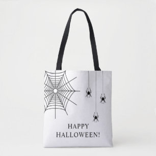 Tote Bag Araignées Simples Et Toile D'araignée Joyeux Hallo