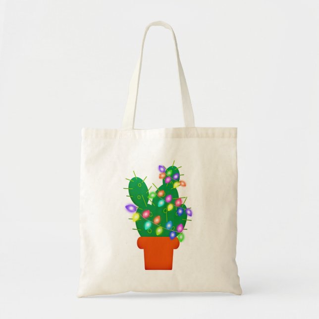 Tote Bag arbre de Noël de cactus (Devant)