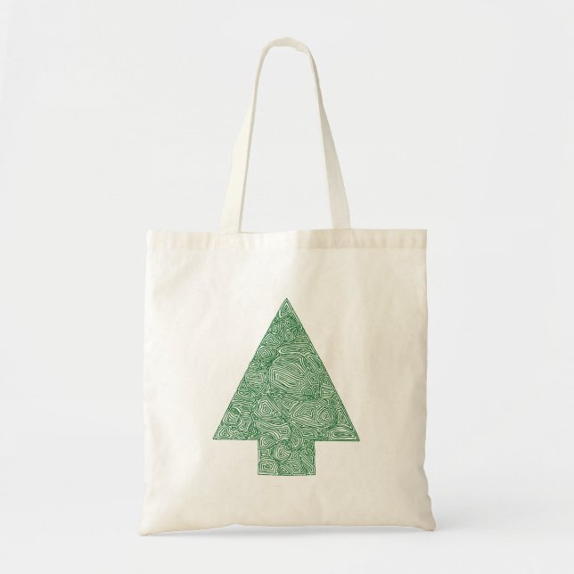 Tote Bag Arbre de Noël moderne (Devant)
