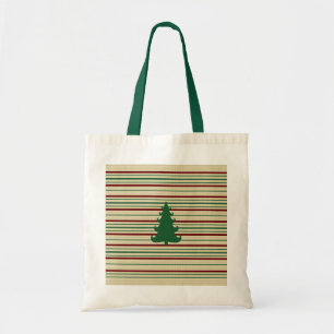 Tote Bag Arbre de Noël rayé