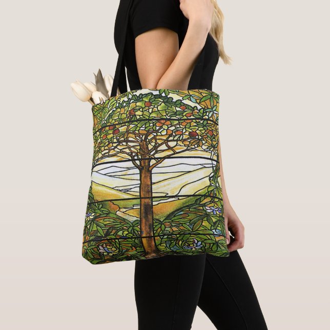 Tote Bag Arbre de vie | Fenêtre en verre teint Tiffany (De près)