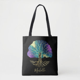 Tote Bag Arbre de vie Pleine conscience céleste