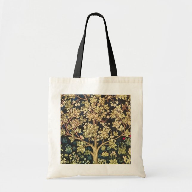 Tote Bag Arbre de William Morris de Pre-Raphaelite de cru (Devant)