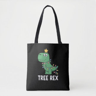 Tote Bag Arbre Drôle Rex Noël Dinosaure Vacances Blague