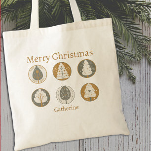 Tote Bag Arbres de Noël Élégants 