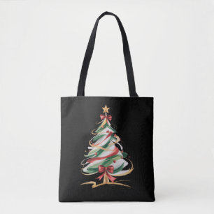 Tote Bag Arbres gais et lumineux Noël Vacances Hiver 