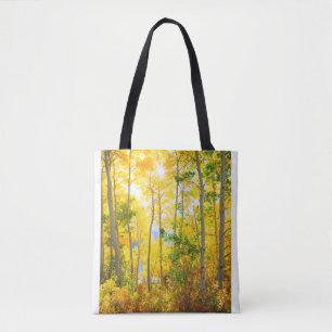 Tote Bag Arbres trembles en automne Montagnes de Sierra N