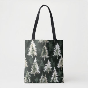Tote Bag Arbres verts de Noël