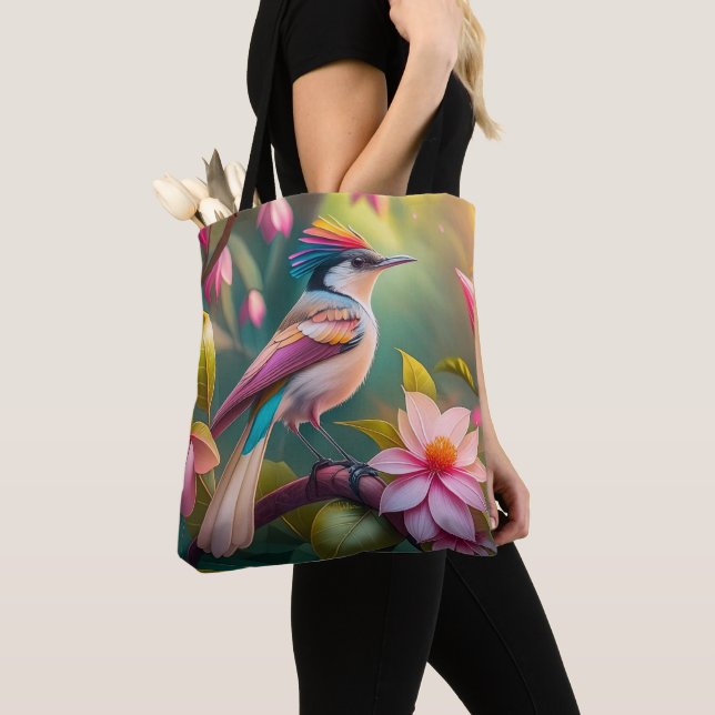 Tote Bag Arc en arc-en-ciel Jay Imaginaire Bird (De près)