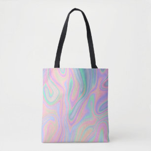 Tote Bag Arc-en-ciel abstrait coloré liquide