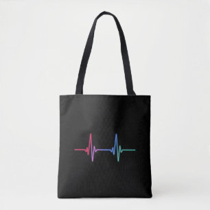 Tote Bag Arc-en-ciel de fierté de battement de cœur Allié L