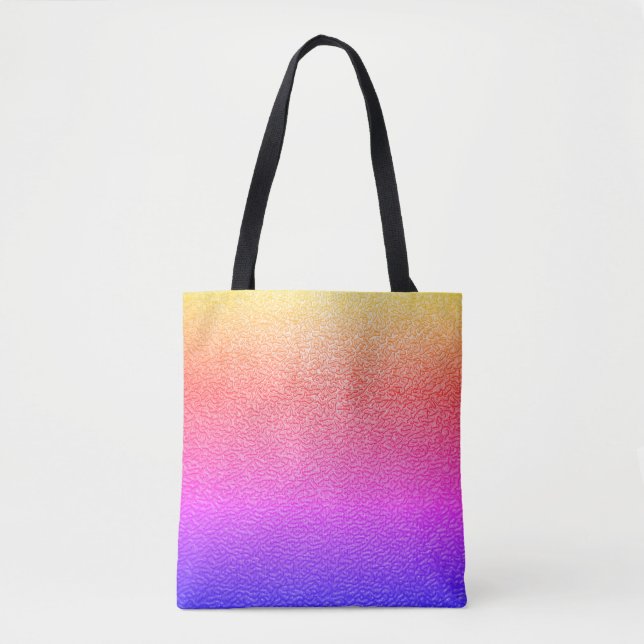 Tote Bag Arc-en-ciel dégradant texturé look moderne (Devant)