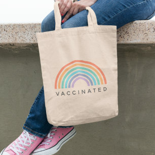Tote Bag Arc-en-ciel vacciné Vaccin Convid Coronavirus