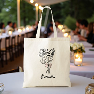 Tote Bag Arc floral personnalisé pour elle