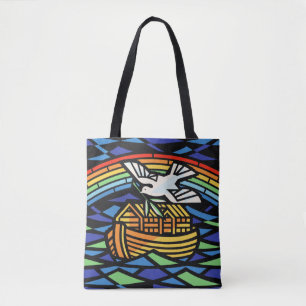Tote Bag Arche de Noé, Arc-en-ciel, Dove
