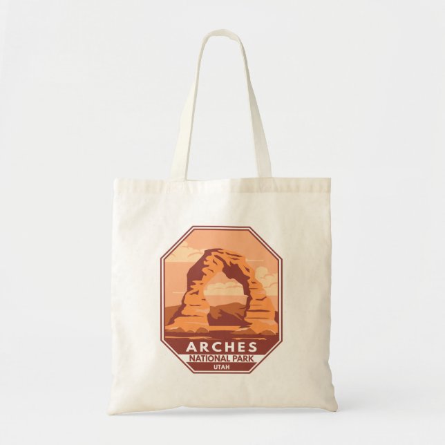 Tote Bag Arches Parc National Utah Delicate Arch Art Retro (Devant)