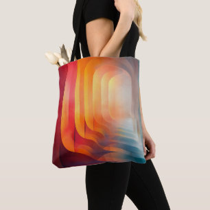 Tote Bag Arches Rétro Lumineuses – Abstraction de la Mi-Siè