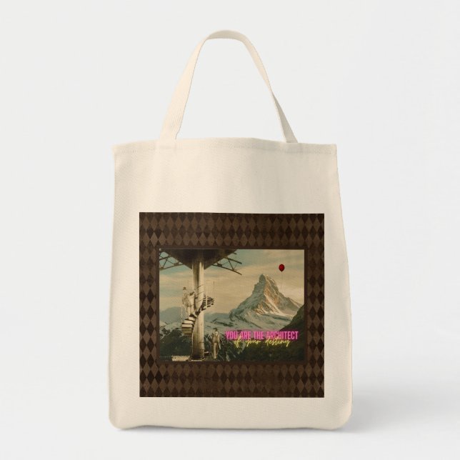 Tote Bag Architecte de votre destination Collage surréalist (Devant)