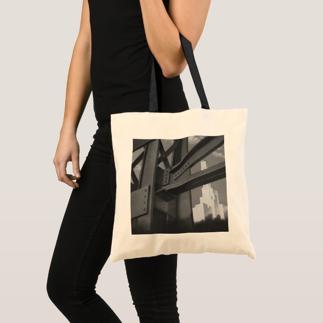 Tote Bag Architecture de gratte-ciel de construction en aci (Devant (produit))